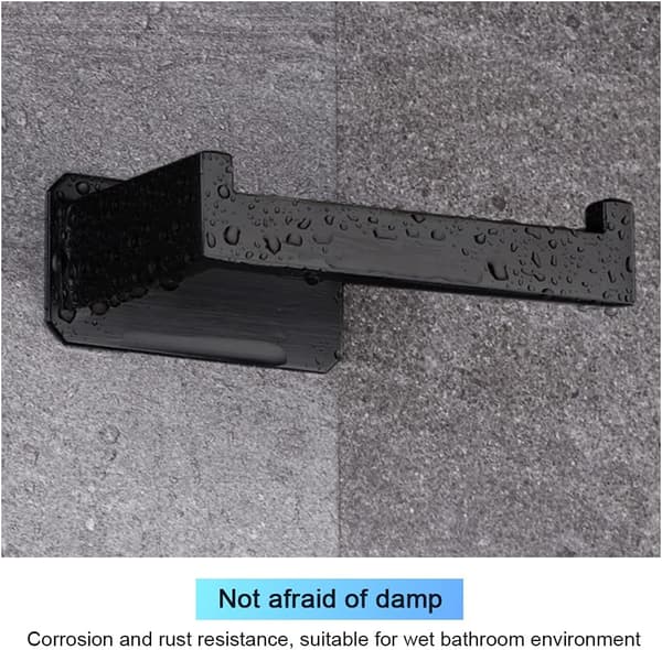 Sort Toiletpapirholder, Rustfrit Stål Rulleholder Toiletpapir