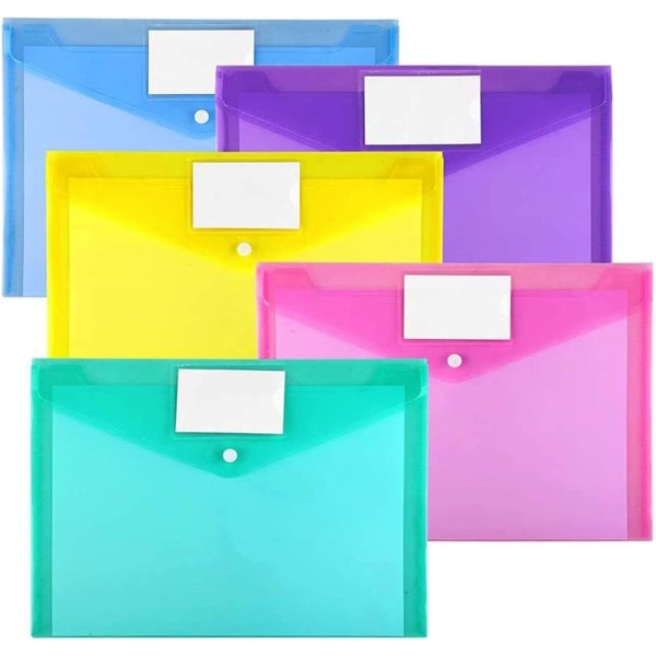 10-pack plastkuvert Polykuvert, genomskinliga dokumentmappar