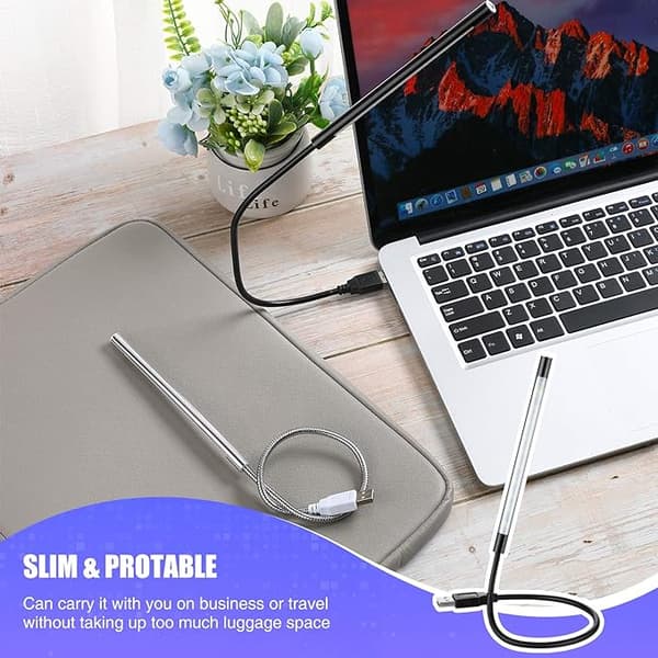 2 stycken USB LED-läslampor, flexibla, USB-drivna