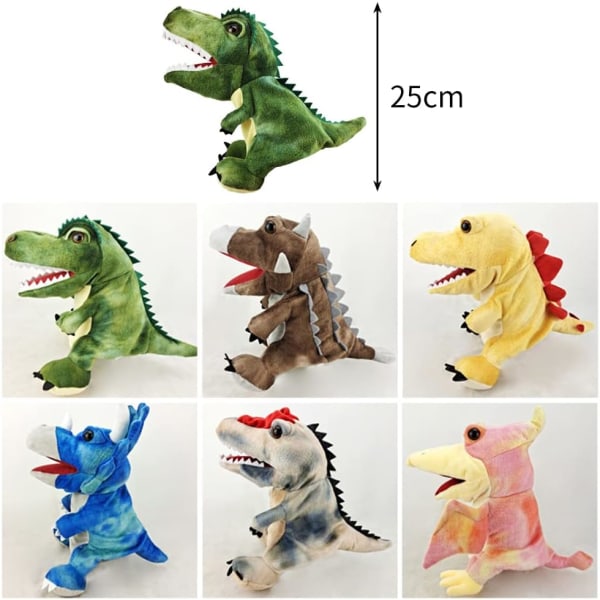 Dinosaurie Handdockor Cartoon Tyrannosaurus Dockteaterleksak för Pojkar