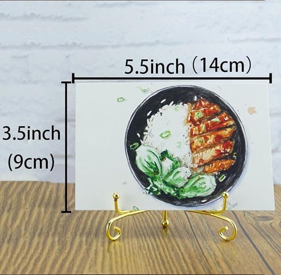 (2 Pak) 4\" Jern Display Stativ, Guld Lille Jern Staffeli Plade Displ