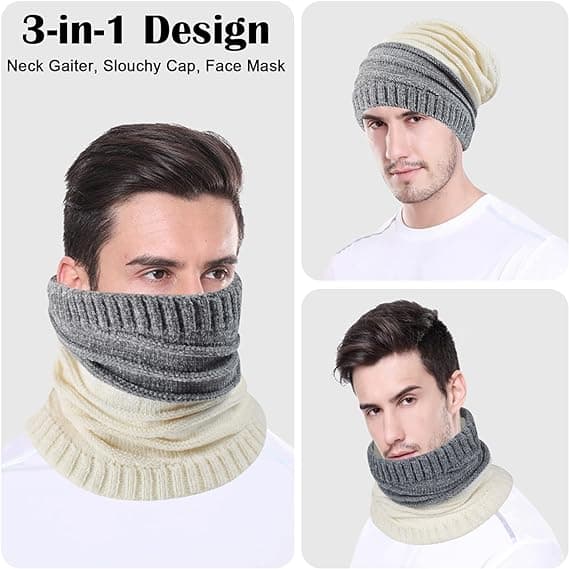Rørformet Halsgaiter Halsvarmer Termisk Fleece Rør Sjal Strikket
