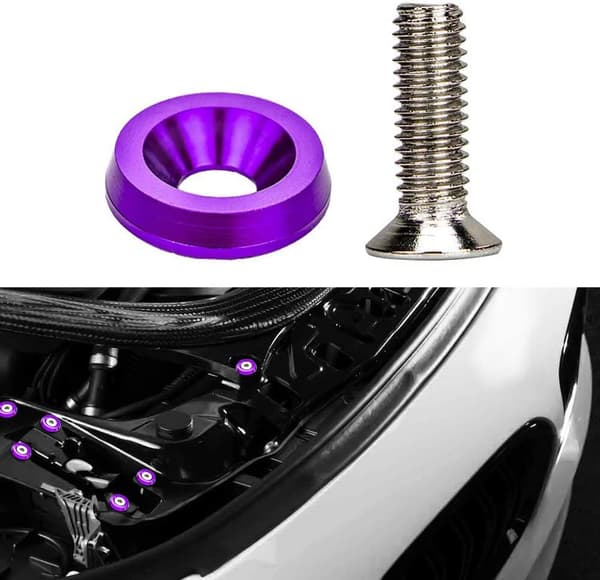 20-pack Stötfångarbrickor och Bultar Kit Rostfritt Stål Aluminium Modifiering
