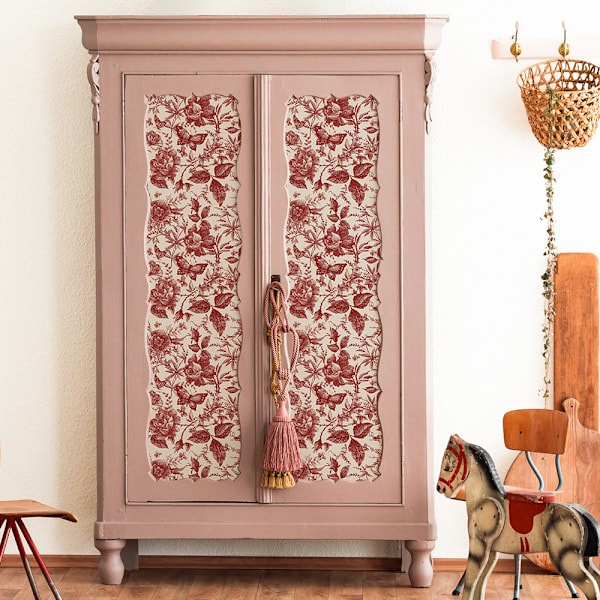 1 Rulle 250*40cm/98.43*15.74\" Blommig Ros Självhäftande Tapet