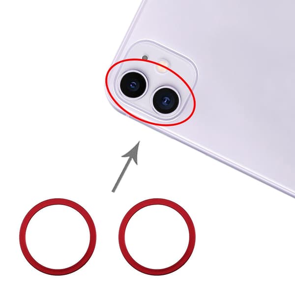 2 st Bakre Kamera Glaslins Metallskydd Ring För Ip DXGHC