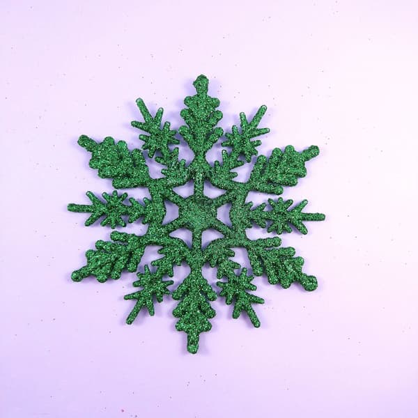 24 st julsnöflingor Hängande Dekoration Plast Vit Snöflinga