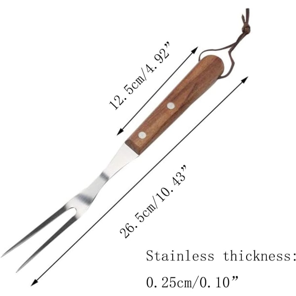 Skjæregaffel Matgaffel Grillgaffel Tregaffel Sterling M