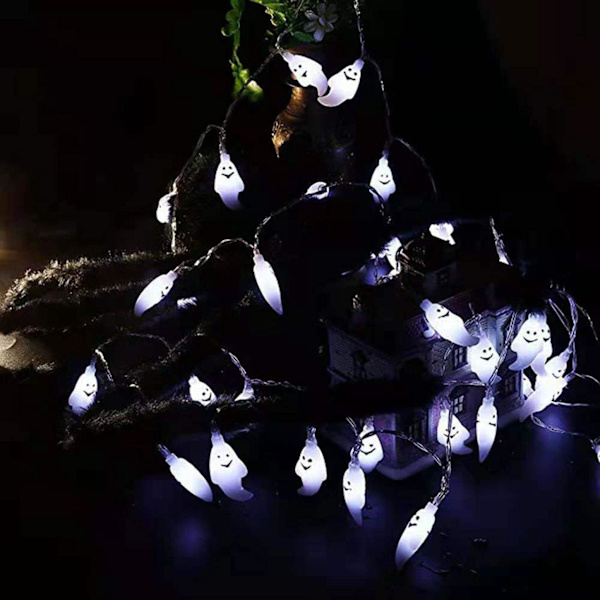 LED Spøkelseslysstreng, Halloween Lysstreng, 3M 20 LED Hallowe