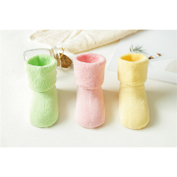 6-pack Baby Extra Tjocka Varma Vinterstrumpor Barn Fluffig Fleece