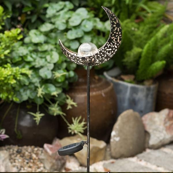Utomhusgårdsplanterad campinglampa LED flammig måne iro