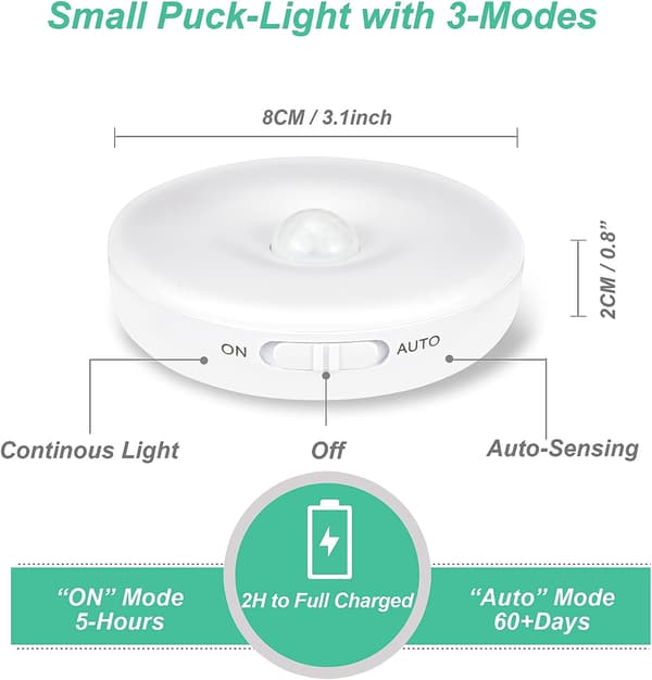 3-pack, Magnetisk Trådlös Kroppssensor LED-Nattlampa, Intelligent