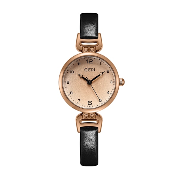 （Svart）Top Plaza Fashion Kvinnors Armband Manschettknappar Analog Klocka