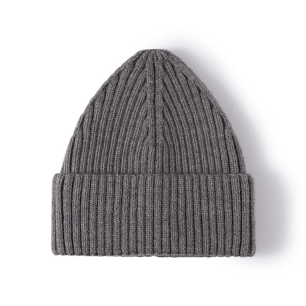 Grå Good Threads Beaniehatt Varm Strikket Hatt Tykk Strikket Skallehette
