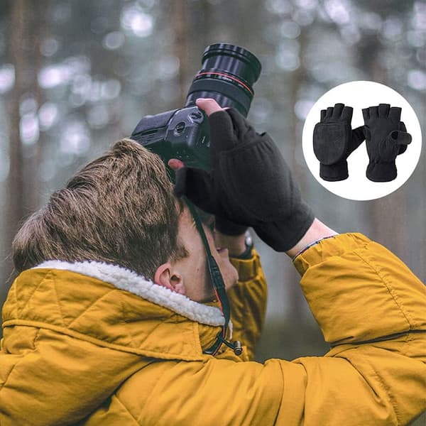 1 Par Vintervarma Handskar, Fleece Vantar, Varma Vantar, Vindtäta