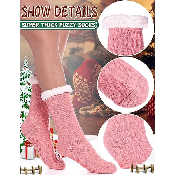 Damtofflor Fluffiga Sockor Fuzzy Mysiga Stuga Varma Vinter Mjuka Tjocka