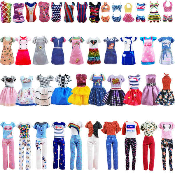 27 stycken 30 cm Barbie dockkläder Flickdockor Prinsessdocka