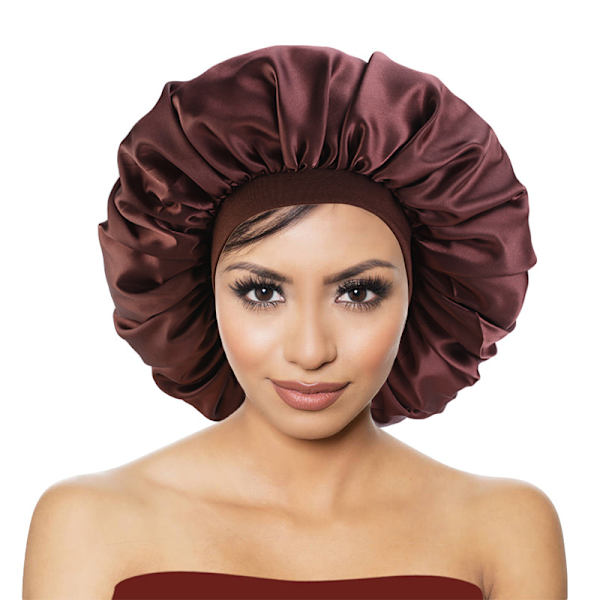 6 stycken extra stora sovhuvor Jumbohuva Stor Satin Bonnet wi