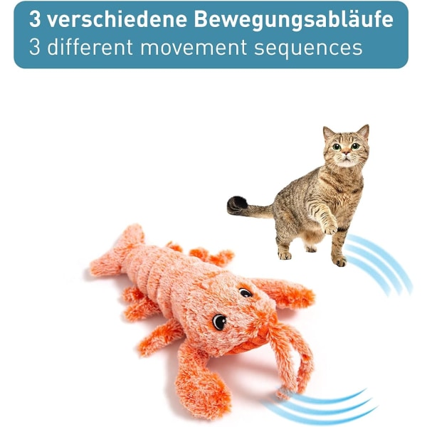 Interaktiv elektronisk fiskleksak för katter - mjuk elektrisk leksak, Rec