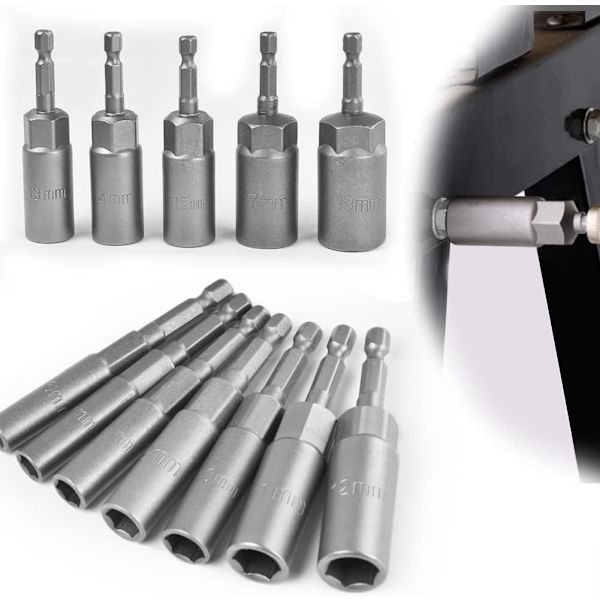 6-19mm Magnetisk Sokkelbit Krom Vanadium Legering Stål Slagbor
