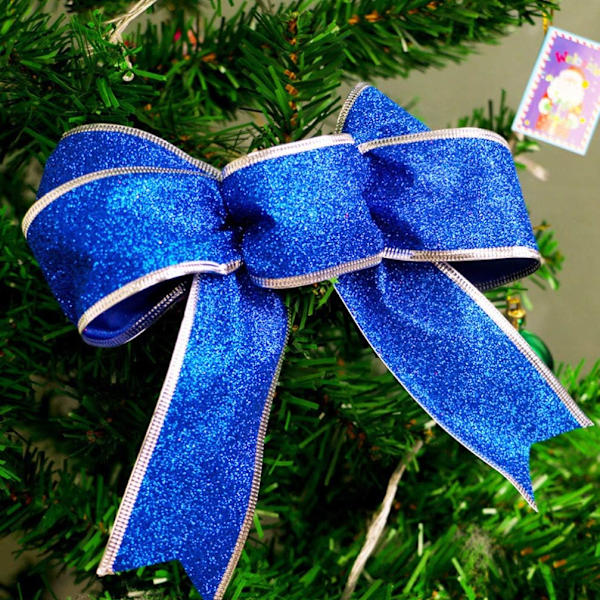 5 kpl Glitter Joulukuusi Jouset Joululahja Jousi Nauha DXGHC