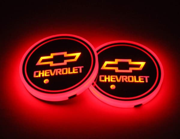 2 stk Kompatibel med Chevrolet LED Bilstøttelys, 7 Farver
