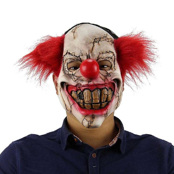 Halloween Festival Party Latex Bald Clown Frightened Mask DXGHC