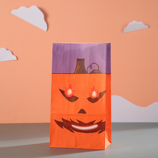80 stk. 80g kraftpapirposer tote papirpose Halloween slikpose f