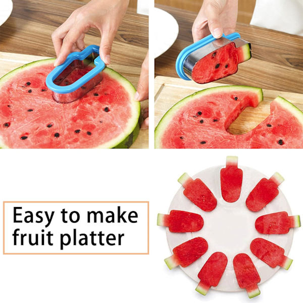 2 st Watermelon Slicer Vattenmelon Cutter Formformad Vattenmelon S
