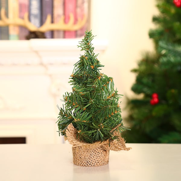 2 st julgranar 20cm grön gran 30cm mini julgran burl