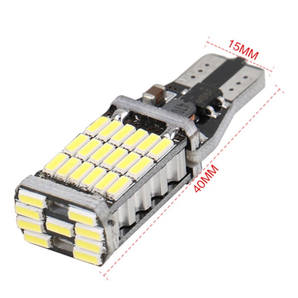 2 kpl T15 W16w 45 Smd 4014 Led Auto Lisävalo Ei Virhettä Käännettäessä