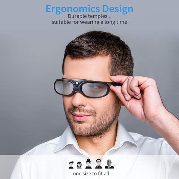 1 par LCD-lins Bluetooth 3D-glasögon, Uppladdningsbar Aktiv Shutter