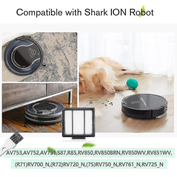 3st utbytes Hepa-filter kompatibelt med Shark Ion Robot DXGHC
