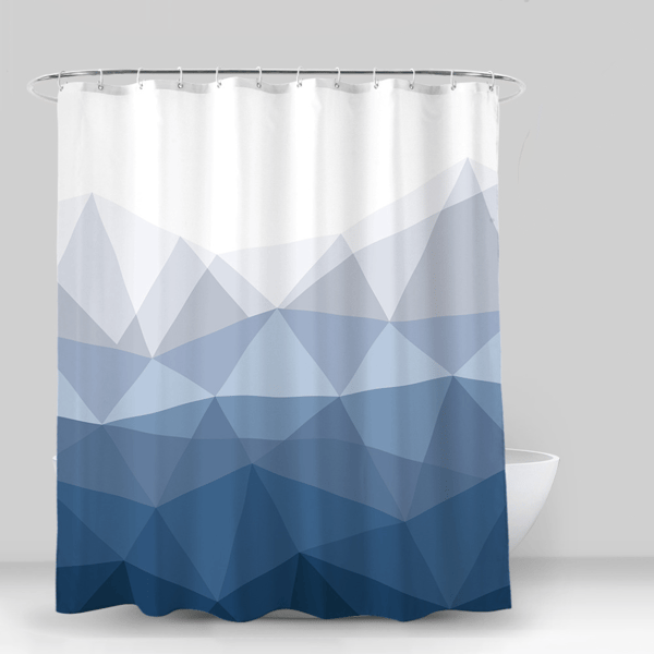 Design Extra Lång Duschdraperi, Populär Duschdraperi, Ombre Bl