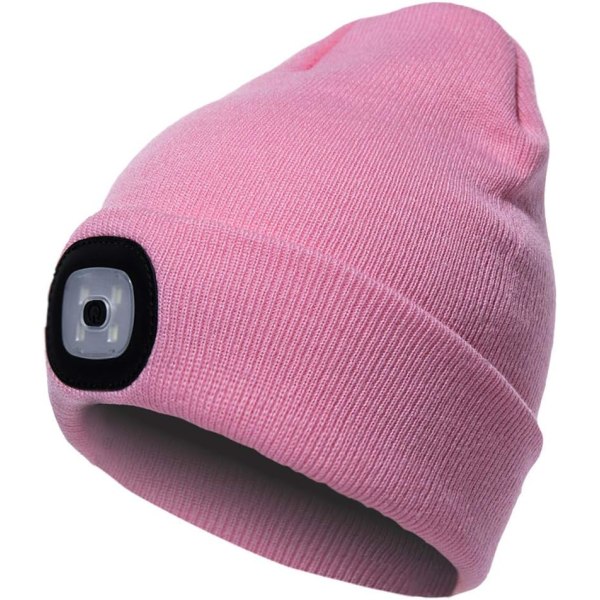Beanie Hat med lys, USB Genopladelig LED Beanie Hat med 3 Br
