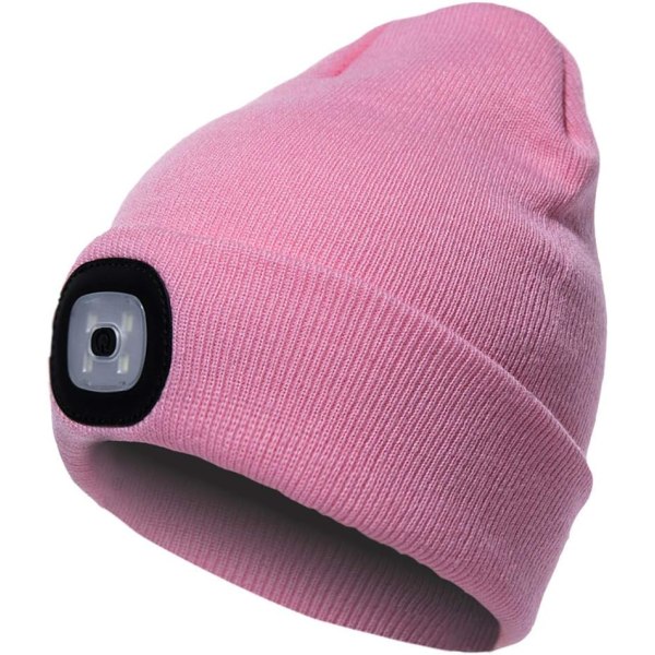 Beaniehatt med Ljus, USB Laddningsbar LED Beaniehatt med 3 Ljusstyrkor