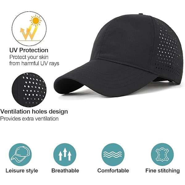 Hopfällbar baseballkeps för utomhusbruk, solskydd, sommar, andningsbar, sport, mesh, snabbtorkande, baseballkeps, solkeps, unisex, keps med skärm