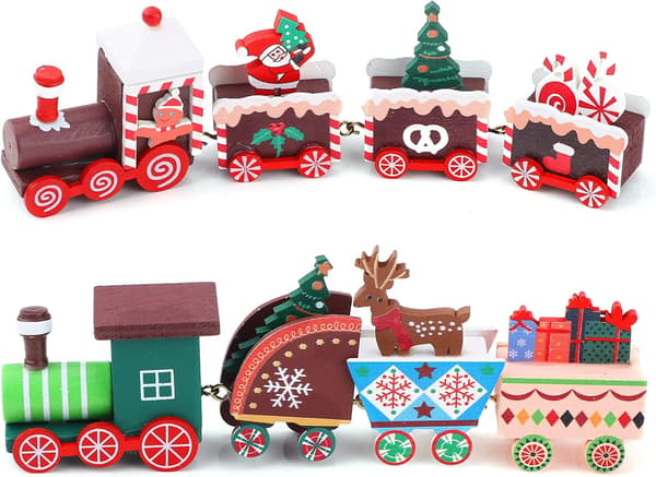2 st julträns i trä Mini julträns i trä Jul