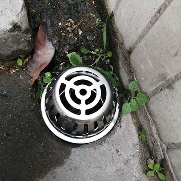 100mm Takrennefilter i 304 Ø Rustfritt Stål - Takrennebeskyttelse