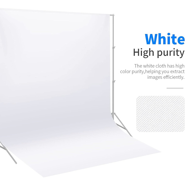 1,8 x 2,8 m Fotostudio Bakgrunn 100% Ren Musselin Folding Bakgrunn