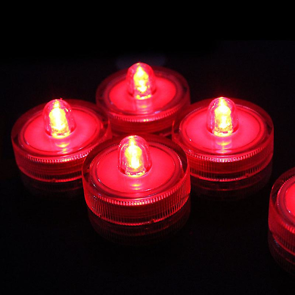 12 stk Super Lyse Vandtætte - Mini Led Te Lys (r