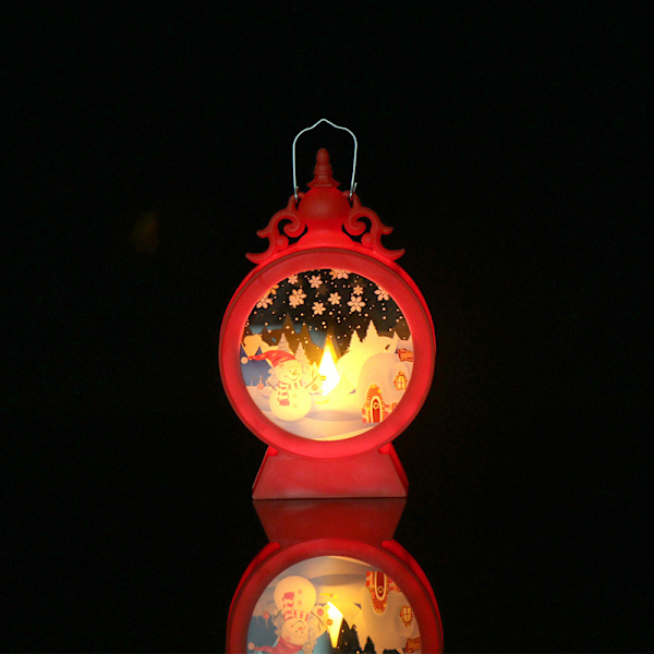 Julepynt LED retro lanterne i fem farger