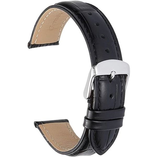 Läderarmband för klocka, alligatormönster, kalvskinn, utbytesrem Sta
