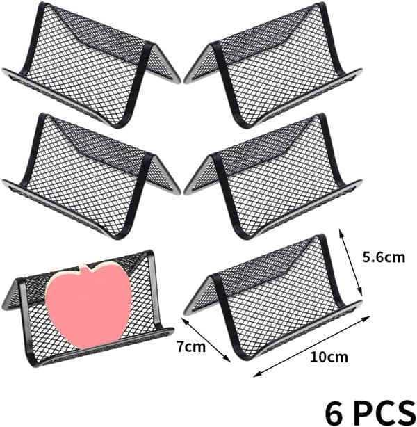 6 stk. Mesh Visitkort Holder, Metal Mesh Visitkort DXGHC
