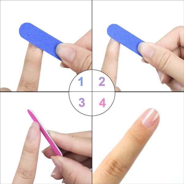 100-pack Nagelfilsset Engångs Mini Nagelfil Dubbelsidig Fil