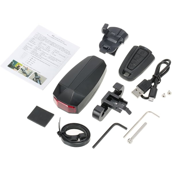 Sykkellys med Smart Tyverialarm og ATV USB-Laderkabel