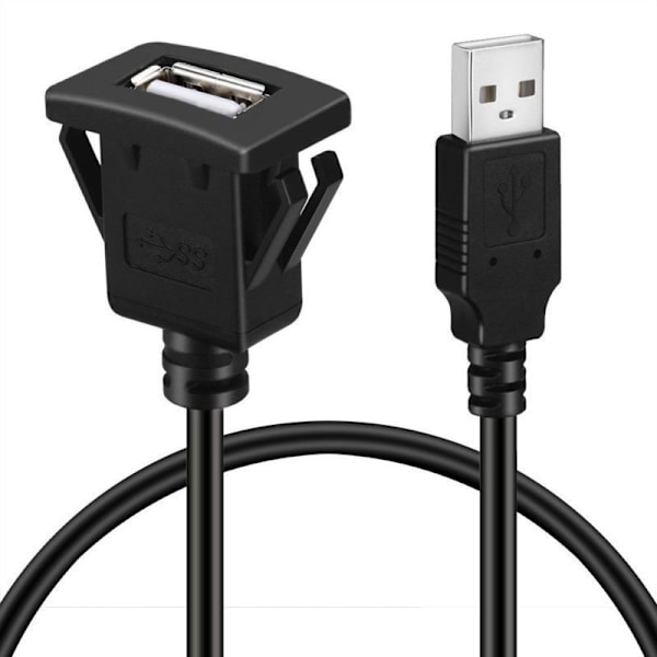 2-pack Kvadratisk USB 3.0-panel med en port, Flush Mount Extension DXGHC