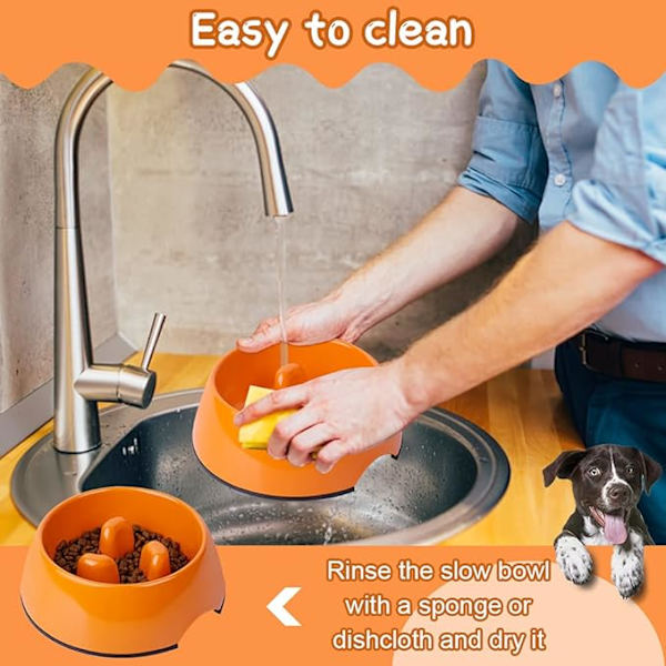 Anti-Glutton Skål til Hund og Kat, Skridsikker Foder Skål Pro DXGHC