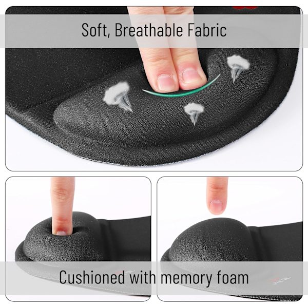 Musmatta med handledsstöd, ergonomisk kudde, gelspelstöd