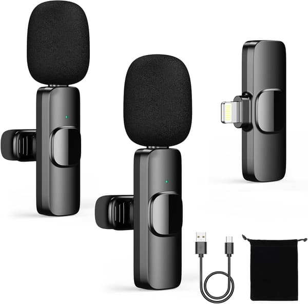 Langaton Lavalier-mikrofoni iPhonelle, 2.4GHz Mini P