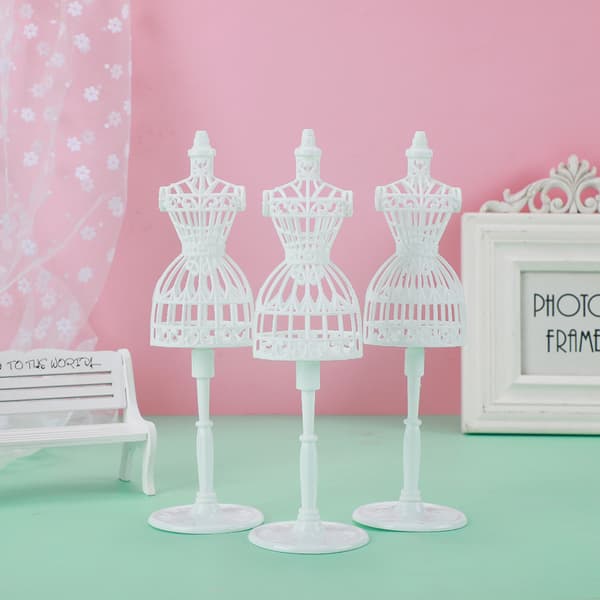 3 stk 30 cm dukke DIY hvit modell mannequinstativ display